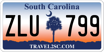 SC license plate ZLU799