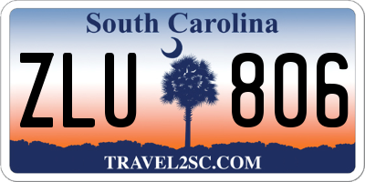 SC license plate ZLU806