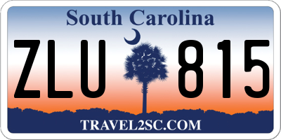 SC license plate ZLU815