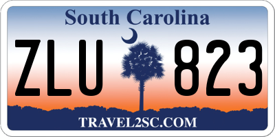 SC license plate ZLU823