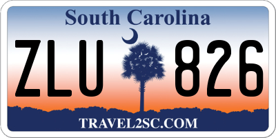 SC license plate ZLU826