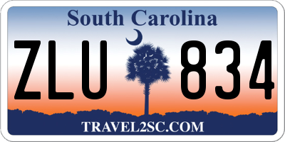 SC license plate ZLU834