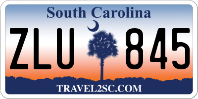 SC license plate ZLU845
