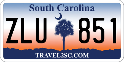 SC license plate ZLU851