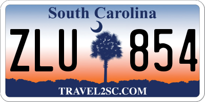 SC license plate ZLU854