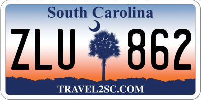SC license plate ZLU862