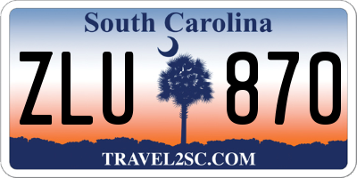 SC license plate ZLU870