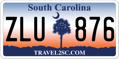 SC license plate ZLU876