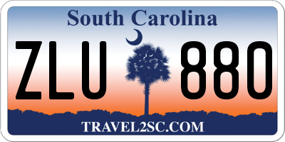 SC license plate ZLU880