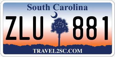 SC license plate ZLU881