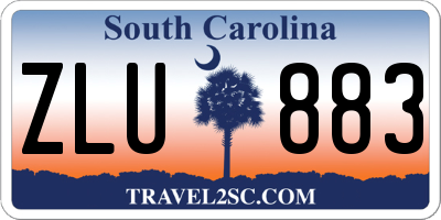 SC license plate ZLU883