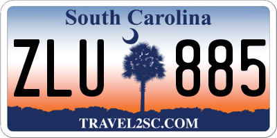 SC license plate ZLU885