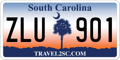 SC license plate ZLU901