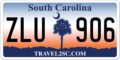 SC license plate ZLU906