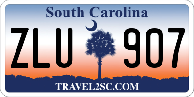 SC license plate ZLU907