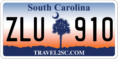 SC license plate ZLU910