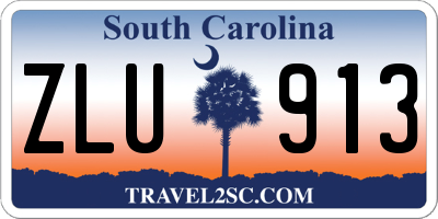 SC license plate ZLU913