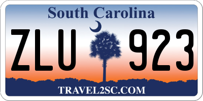 SC license plate ZLU923