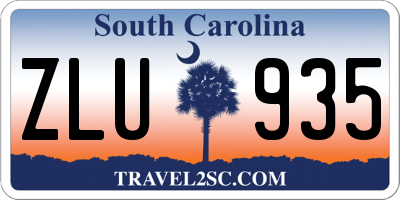 SC license plate ZLU935