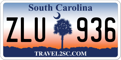 SC license plate ZLU936