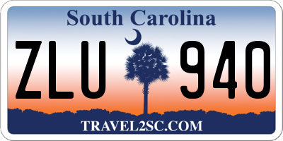 SC license plate ZLU940
