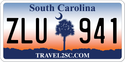 SC license plate ZLU941