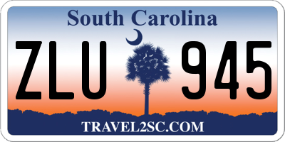 SC license plate ZLU945