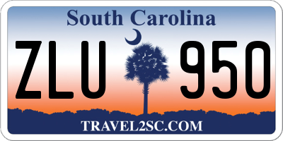SC license plate ZLU950