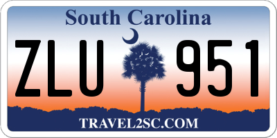 SC license plate ZLU951