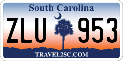 SC license plate ZLU953
