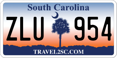 SC license plate ZLU954