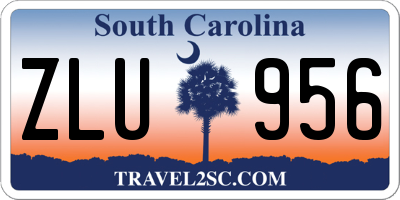 SC license plate ZLU956