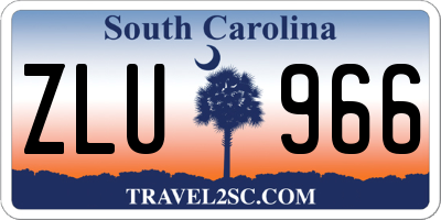 SC license plate ZLU966