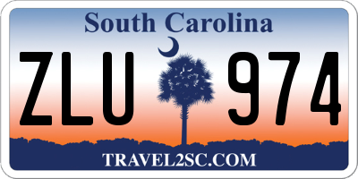 SC license plate ZLU974