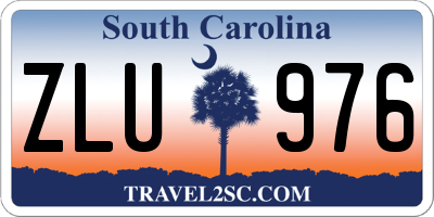 SC license plate ZLU976