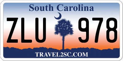 SC license plate ZLU978