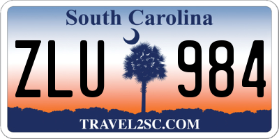 SC license plate ZLU984