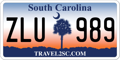 SC license plate ZLU989