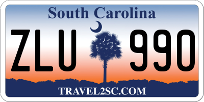 SC license plate ZLU990
