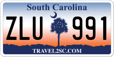 SC license plate ZLU991