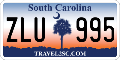 SC license plate ZLU995