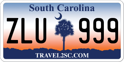 SC license plate ZLU999