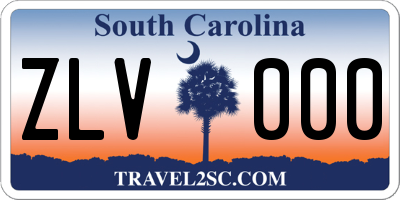 SC license plate ZLV000