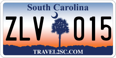 SC license plate ZLV015