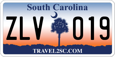 SC license plate ZLV019