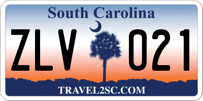 SC license plate ZLV021