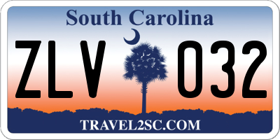SC license plate ZLV032