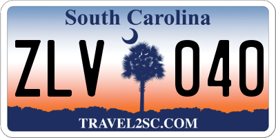 SC license plate ZLV040