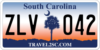 SC license plate ZLV042