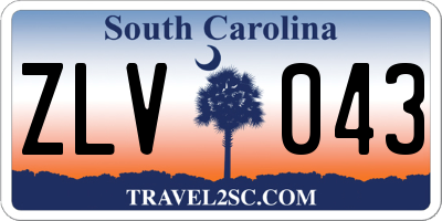 SC license plate ZLV043